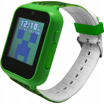 Ora elektronike për fëmijë Min4045 Minecraft, ekran LCD me prekje, lojëra dhe kamera, shumëngjyrëshe
