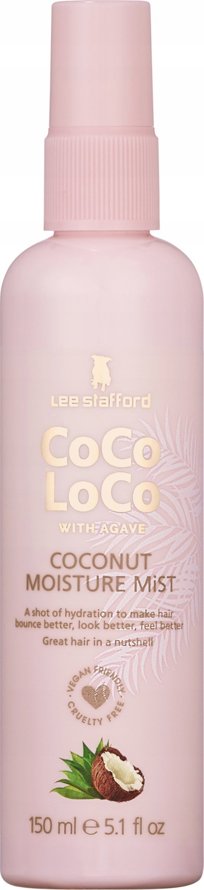 Spraj flokësh Lee Stafford Coco Loco Coconut Moisture Mist, për lagështi, 150ml