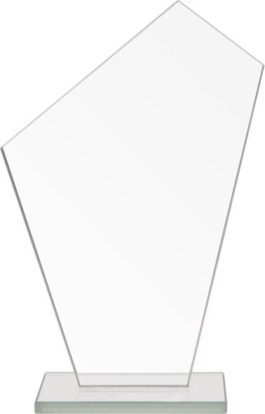 Kupë dekorative xhami Tryumf M64, 18.5 cm, bazë e palipuar, transparente