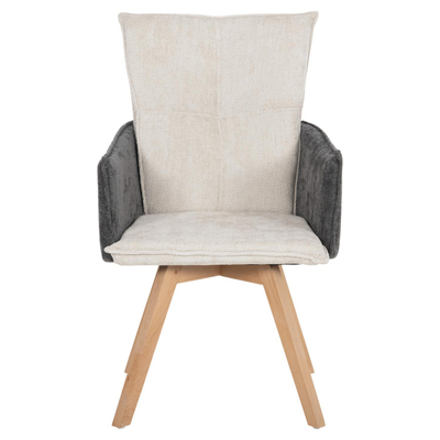 Kolltuk ngrënieje Rex 53x60x93Hcm (HM9847.04), bezhë/ gri