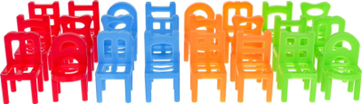 Lojë ekuilibri me karrike Balance Chairs ZGR.707-B22, 24 pjesë, plastike, shumëngjyrëshe