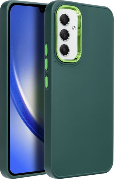 Kapak mbrojtës Frame për Samsung Galaxy A54 5G, TPU, kornizë e forcuar te kamera, jeshil