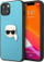 Maskë mbrojtëse Karl Lagerfeld KLHCP13SPKMB, për iPhone 13 mini 5.4", lëkurë eco, blu