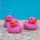 Играчка за бања THUMBS up LED Bath Duck, сет 3 парчиња, розева