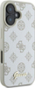 Kapak telefoni Guess GUHMP16SPGPYSH Peony Script Logo për iPhone 16 6.1", MagSafe, i bardhë
