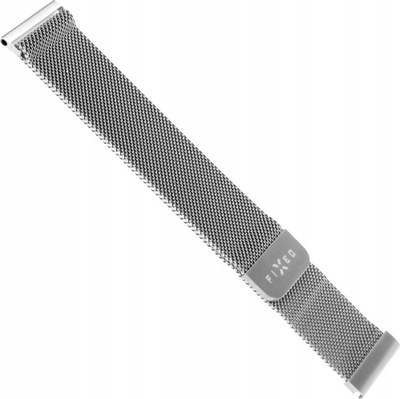 Rrip metalik FIXED Mesh Strap 20mm, ngjyrë argjendi