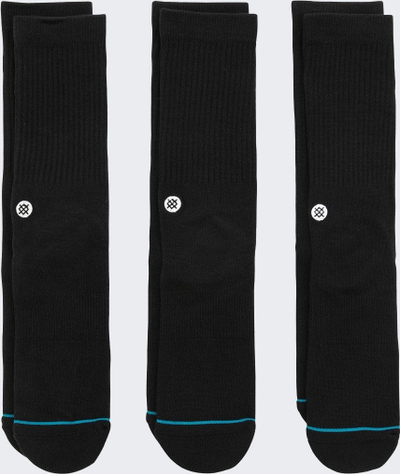 Çorape Stance Icon Crew, set me 3 palë, për të rritur, të zeza