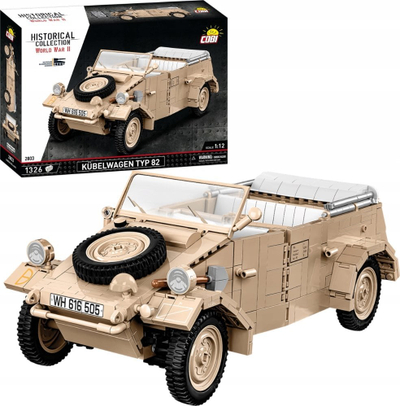 Set ndërtimi Cobi Historical Collection WWII Kübelwagen PKW Type 82, shkallë 1:12, mbi 1000 copa, shumëngjyrësh