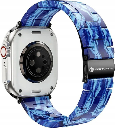 Rrip ore Forcell F-design FA04, për Apple Watch 42 44 45, resin mermeri, shumëngjyrësh
