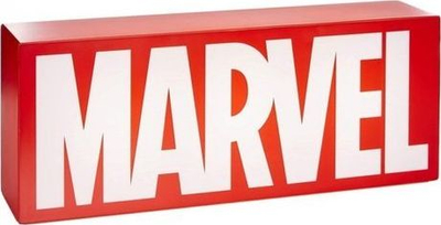 Dritë dekorative Disney Marvel Logo Light, 30 cm, për tavolinë, e kuqe