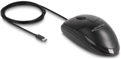 Mi optik Delock Optical Silent USB C, 1200 dpi, me kabllo, i zi