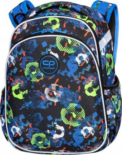Çantë shkolle CoolPack Locked, 25L, ergonomike, blu me futboll