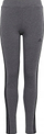 Legginsa për fëmijë adidas 3 Stripes TIG Jr IC3626, pambuk me elastan, gri me të zeza