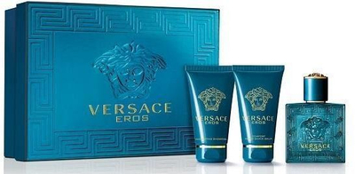 Set Versace Eros, Eau de toilette 5 ml + Balsam pas rrojës 25 ml + xhel dushi 25 ml