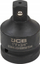 Adapter goditës JCB 1" F x 3/4" M, çelik SCM440, i zi