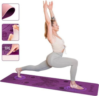 Tapet joga HMS YM10, TPE, 182x61 cm, 0.8 cm, vjollcë