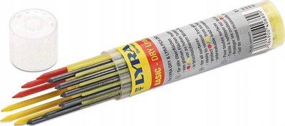 Refill për marker Lyra Drybasic, 6 mina grafit 2.8mm, 3 të verdha 3 të kuqe
