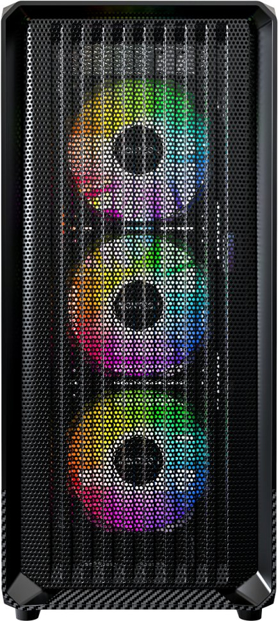Kuti PC Montech X5, Mid Tower, 4 ventilatorë ARGB, e zezë
