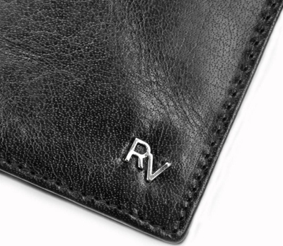 Portofol për meshkuj Rovicky RV-7870-8602, vertikal, lëkurë natyrale, RFID, i zi