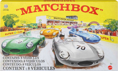 Set makina lodër Matchbox 70 vjetori, 8 copë die-cast, shkallë 1:64, shumëngjyrësh