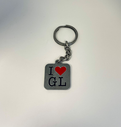 Varëse çelësash Rezniqi - “I Love GL”, metalike e ngjyrosur me të kuqe dhe të zezë
