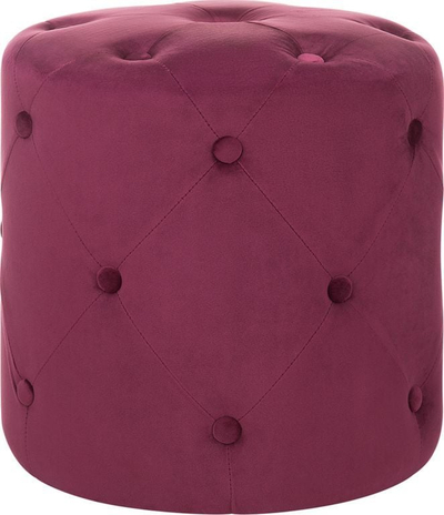 Tabure COROLLA Red Velvet, rrethore, kadife, e kuqe