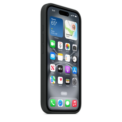 Apple iPhone 16 Silicone Case with MagSafe, Black