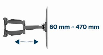 Mbajtëse muri për TV Gembird WM-58ST-01, 32"-58", e zezë