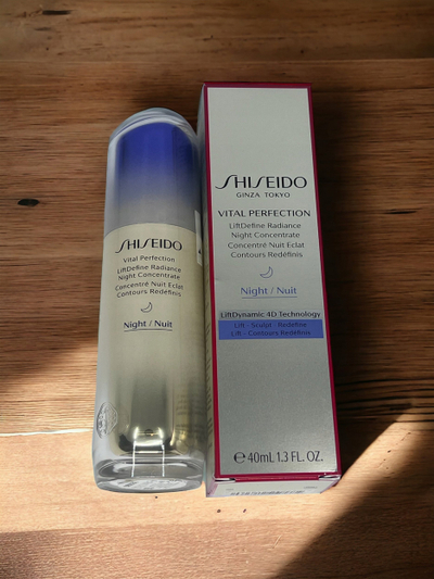 Serum nate Shiseido Vital Perfection LiftDefine Radiance, kundër plakjes, 40 mL