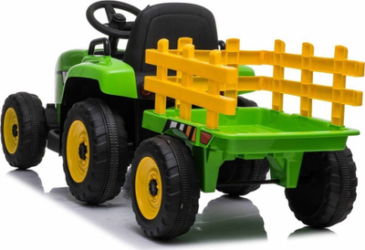 Traktor elektrik për fëmijë Ramiz MX-611, me rimorkio, deri 28 kg, jeshil