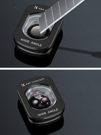 Lensë këndgjere K&F Concept KF01.2612, 112°, për DJI Osmo Pocket 3/4, e zezë