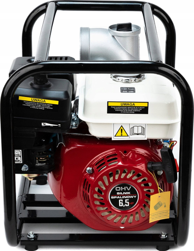 Pompë uji me benzinë OHV, 2", 7HP 600L/min, kuqe e bardhë
