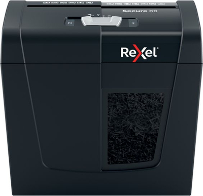 Makinë për grirje letrash Rexel Secure X6, P-4, 6 fletë, e zezë