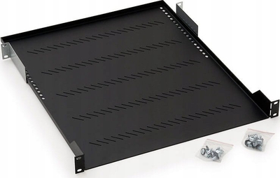 Rrafsh për raft Triton RAB UP 250 A1, 1U, 25 cm, i zi