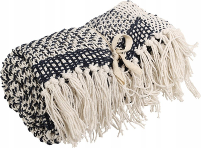 Mbulesë krevati Home Styling Collection, pambuk, 130 x 170 cm, ngjyrë patëllxhani