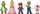 Figurina lojrash Super Mario Bros Mario and Friends, set me 5 copa, shumëngjyrësh