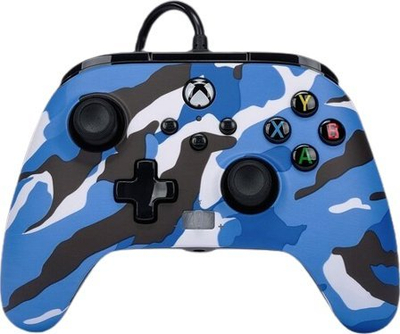 Контролер PowerA Xbox Enhanced Camo, жичен, сина