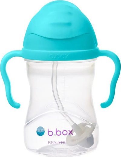 Чаша со сламка b.box Mug With Straw, 240 ml, Aqua