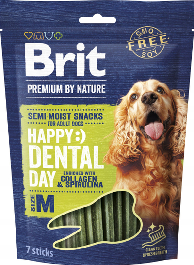Дентални грицки за кучиња BRIT Premium Dog Dental, полувлажни, 180g, за мали и средни раси