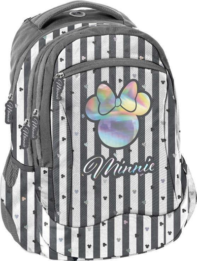 Çantë shpine Paso BeUniq Minnie për çuna e goca të rritur, me ndarje për laptop, gri