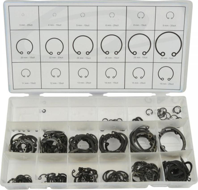 Set unaza mbajtëse GEKO, 300 copë, diametër 3-32 mm