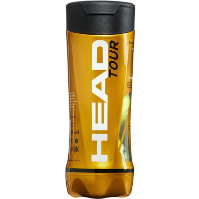 Tub topash tenisi Head Tour, 3 copë, me presion të lartë, të verdhë