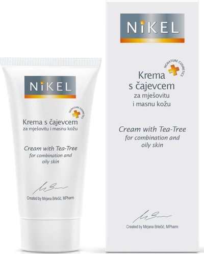 Krem fytyre Nikel për akne, me çaj jeshil, 50ml
