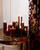Qirinj LED dekorativë Sirius Sille Mini, set 2 copë, Ø5 x 6.5 cm, të kuq bordeaux