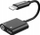 Adapter audio Denmen Lightning në USB C dhe Jack 3.5 mm, alumini, i argjendtë