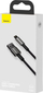 Kabllo Baseus USB në Lightning, 2.4 A, 2 m, e zezë 