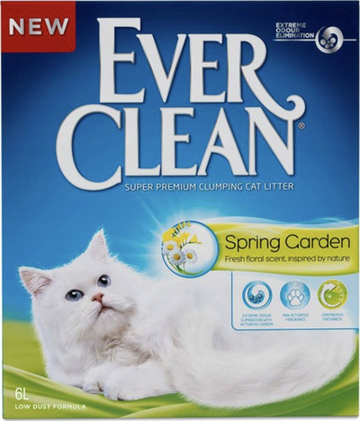 Rërë higjienike për mace Ever Clean Spring Garden, që mpikset, me aromë pranvere, 10L