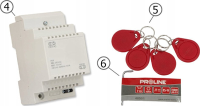 Set interfon CYFRAL COSMO R1, 1 linjë, lexues RFID, i zi