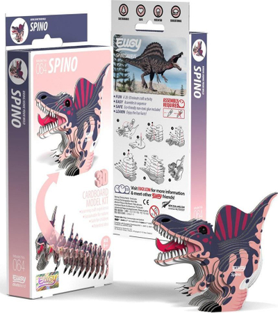 Puzzle 3D Eugy Spino, dinosaurus kartoni, shumëngjyrësh