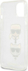 Mbrojtëse telefoni Karl Lagerfeld KLHCP13SKCTUGLS, për iPhone 13 mini 5.4", hardcase glitter, argjendi